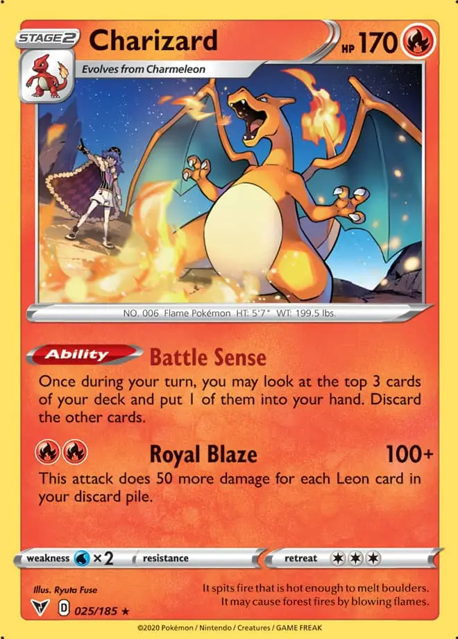 Psa 9 2020 hot charizard vivid voltage 025/185 rare